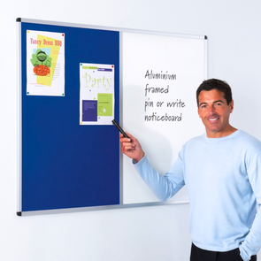 Aluminium Framed Dual Noticeboard Eco Noticeboard | Notice & Display Boards | www.ee-supplies.co.uk