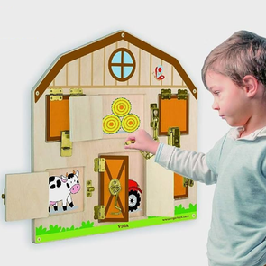 Activity Wall Panel - Locks & Latches Barn House Activity Wall Panel - Locks & Latches House | Wall Play | www.ee-supplies.co.uk