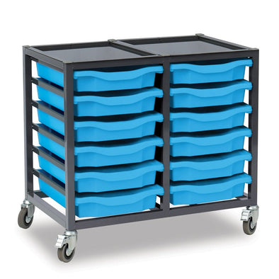 Mobile Science & Technology Tray Storage - 12 Tray Double Column Mobile Science & Technology Tray Storage - 12 Tray Double Column | www.ee-supplies.co.uk