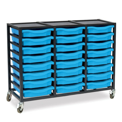 Mobile Science & Technology Tray Storage - 24 Tray Triple Column Mobile Science & Technology Tray Storage - 24 Tray Triple Column | www.ee-supplies.co.uk
