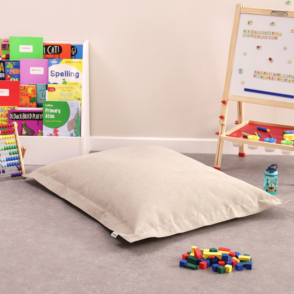 Eden Kids Neutral Woven Giant Floor Bean Bag Cushion | Educational ...