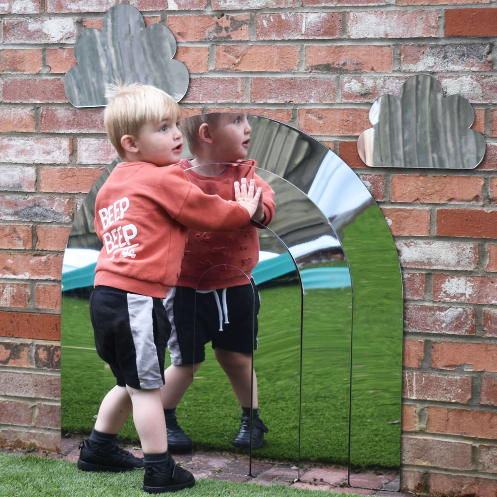 Outdoor Stacking Rainbow Nursery Safety Wall Mirror | Educational Equipment Supplies