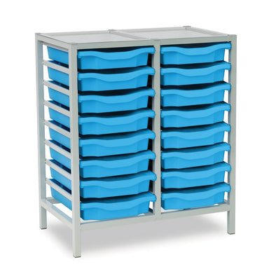 Science & Technology Tray Storage - 16 Tray Double Column Science & Technology Tray Storage - 16 Tray Double Column | www.ee-supplies.co.uk