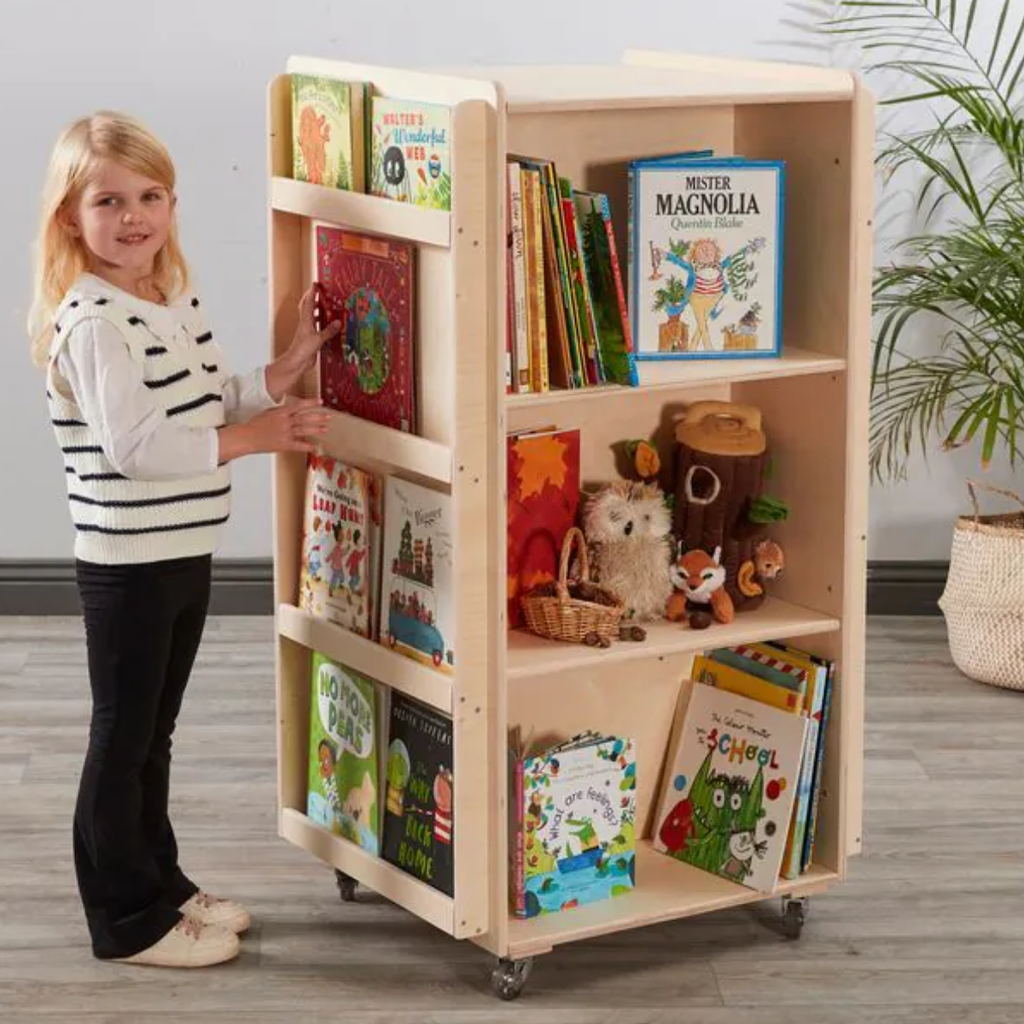 Mobile Library Book Tower Educational Equipment Supplies