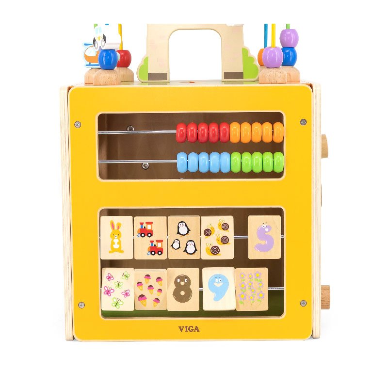 asda wooden activity cube