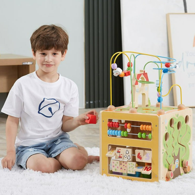 Best wooden activity cube uk online