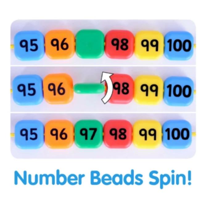 0100 Lacing Number Beads Educational Equipment Supplies