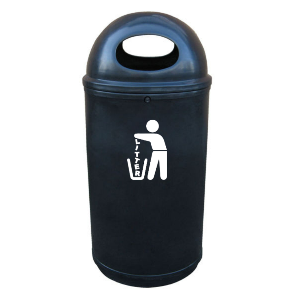100 Recycled Classic Litter Bin 90 Litres Educational Equipment Supplies