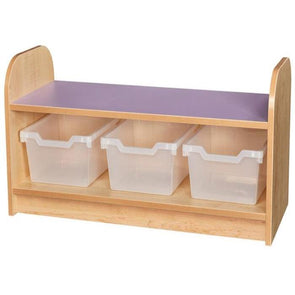 KubbyClass Low Level Bench Unit - Closed Back + Trays - Educational Equipment Supplies