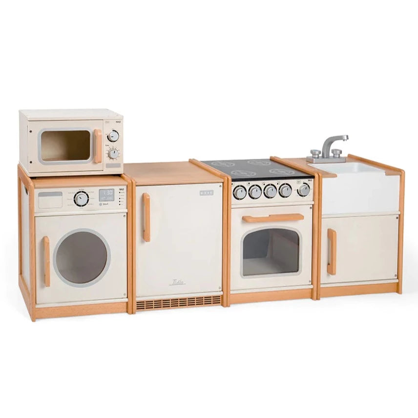 Role Play Nursery Wooden Country Role Play Kitchen 5 Piece Educational Equipment Supplies