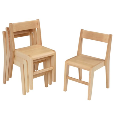 Devon Wooden Stacking Chairs x 4 - H26cm Devon Wooden Nursery Stacking Chair | Seating | www.ee-supplies.co.uk