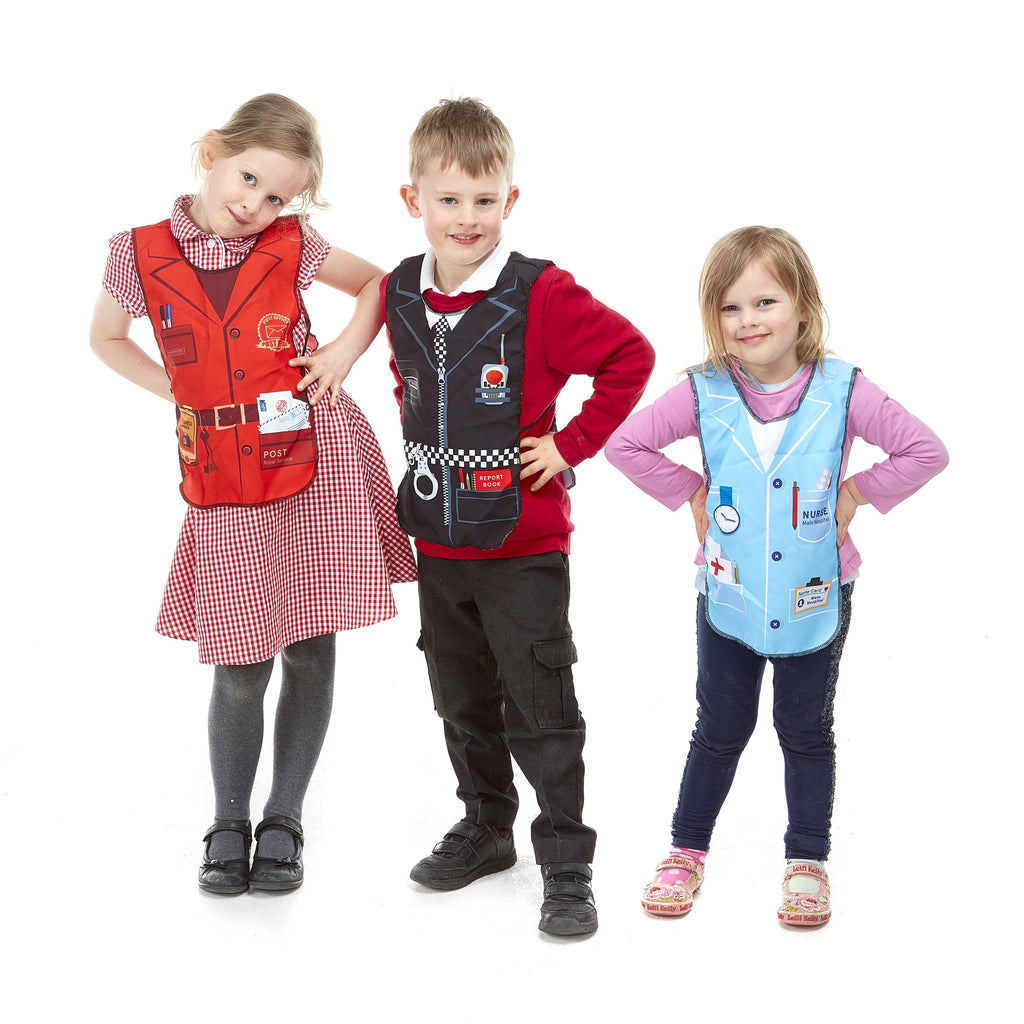 Childrens Dressing up Tabards Occupations x 6 Educational Equipment