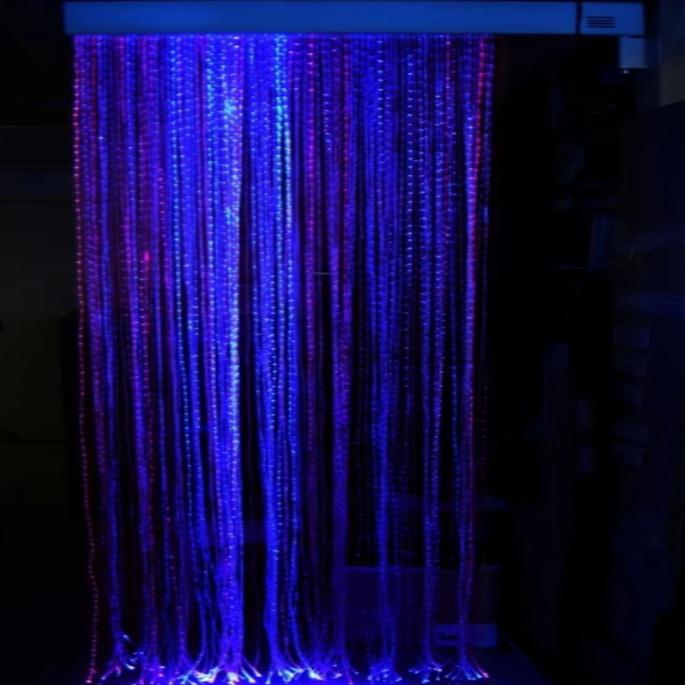 Fibre Optic Curtain (150 Fibers) + Interactive Light Source