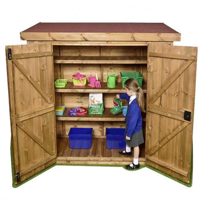 Narrow Wooden Storage Shed - Educational Equipment Supplies