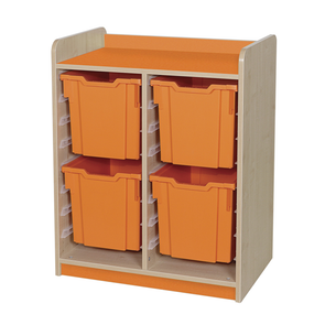 Kubbyclass Double Bay Combination Tray Unit - 4 Trays - Educational Equipment Supplies