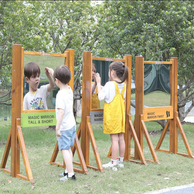 Outdoor Mirror Vision Boards with Stands Outdoors Painting Mirrors| School Easels | www.ee-supplies.co.uk