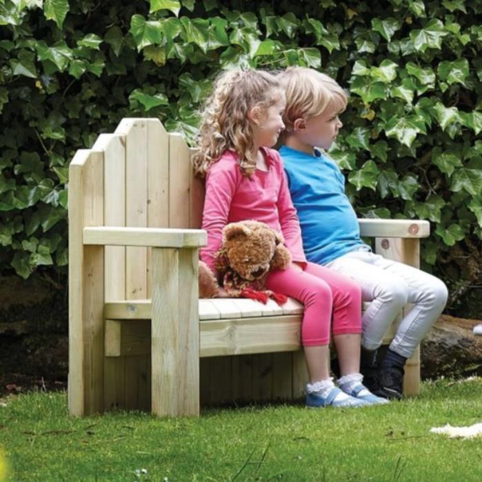 Image showcasing Millhouse Outdoor Wooden Large Double Storytelling Chair | Educational ...
