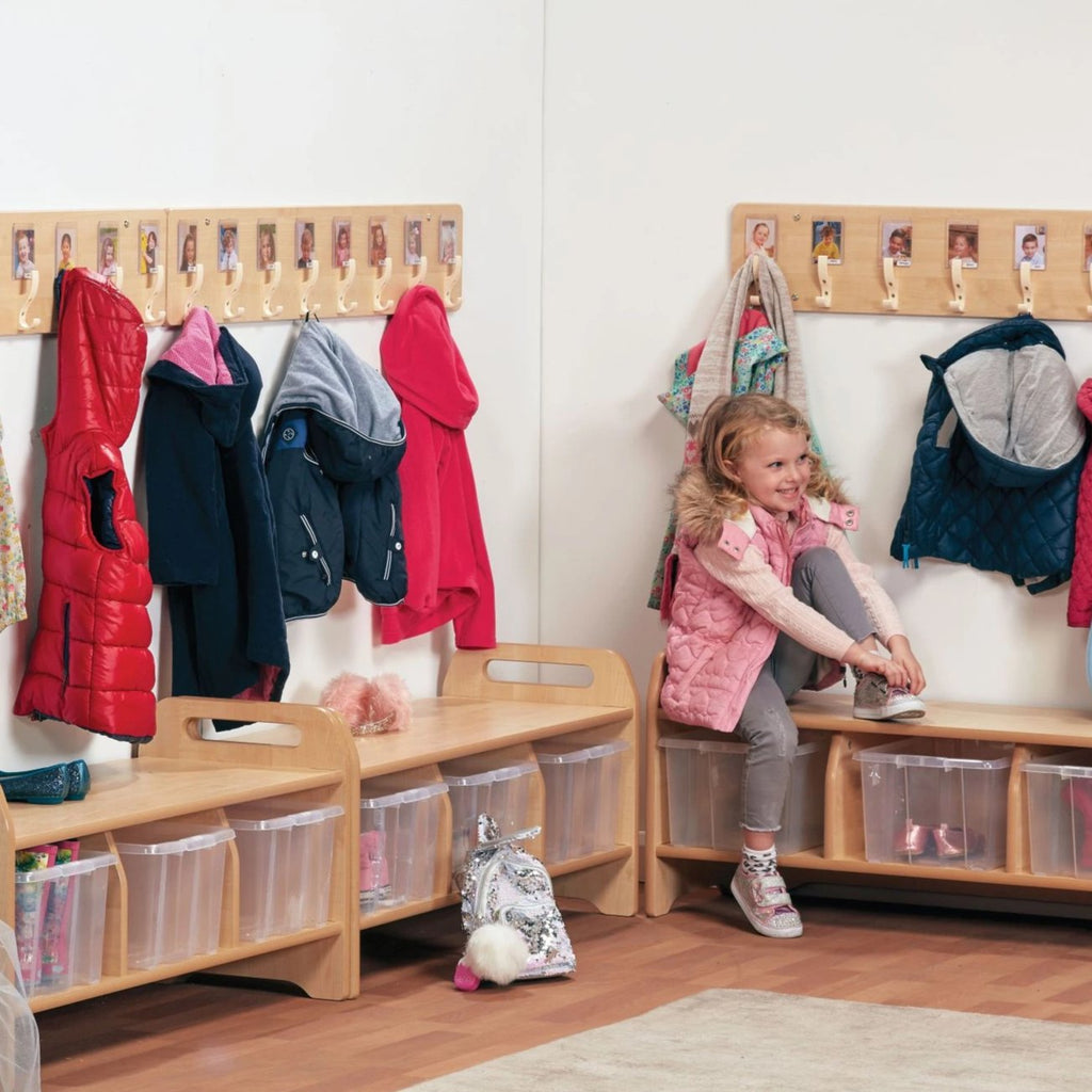 Playscapes Wall Mounted Cloakroom Hook Board Educational