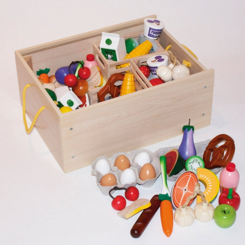 Wooden Bumper Food Set In A Crate Educational Equipment Supplies
