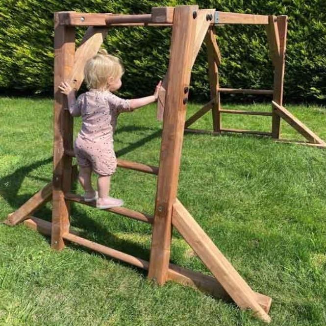 Children's Outdoor Wooden Monkey Bars 5-11 Years Educational