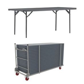 Zown Rectangle Folding Table Bundle - 20 Tables & Horizontal  Trolley -  6FT x 2FT6 (1830 x 760mm) Zown Rectangle Folding Table Bundle - 10 Tables & Up Right Trolley -  6FT x 2FT6 (1830 x 760mm) | Tables | www.ee-supplies.co.uk
