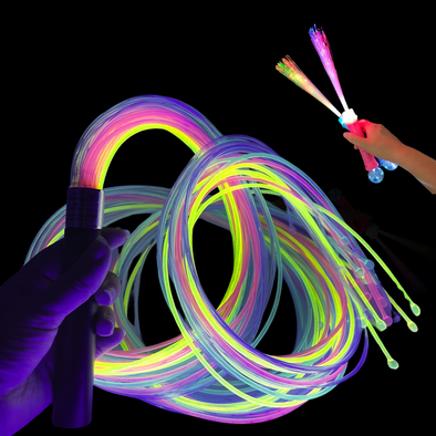 Fibre Optic Sensory 1.5m UV 30 Tails & Wands Set