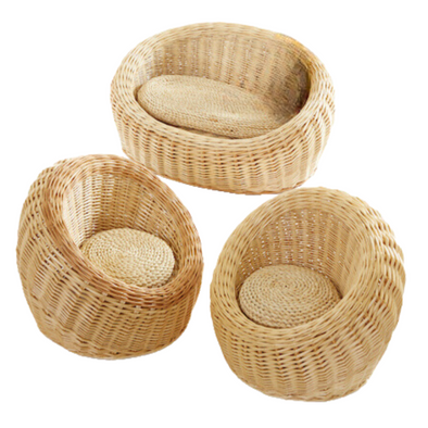 Wicker Sofa & 2 Chair Set Outdoor Seating