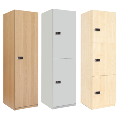 Primary Height Wooden Lockers - Digital Lock Primary Height Wooden Lockers - Door Knob | School Lockers | www.ee-supplies.co.uk