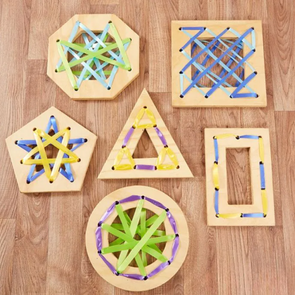 Wooden Weaving Shapes - Set of 6