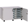 SEND 18 Tray Triple Column Tray Unit + Locking Doors