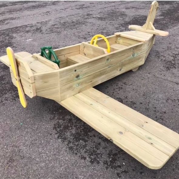 Wooden Outdoor Two Person Aeroplane