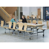 Primo 12 Seat Rectangular Mobile Folding School Dining Table  - Moderno Oak - W308 x D150cm 12 Seat Primo Mobile Folding School Dining Tables - Moderno Oak - W3080 x D1500mm | www.ee-supplies.co.uk