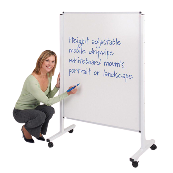 WriteOn® Height Adjustable Mobile Whiteboard - Non-Magnetic aminate WriteOn® Height Adjustable Mobile Whiteboards |  Easels | www.ee-supplies.co.uk