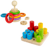 Wooden Secret Shape Stacker + Wobbly Peg Board