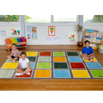 Rainforest Squares Placement Carpet W3000 x D2000mm