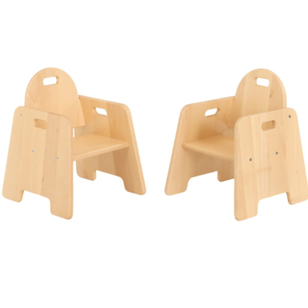 Solid Beech Infant Nursery Chair H20cm Pkt x 2