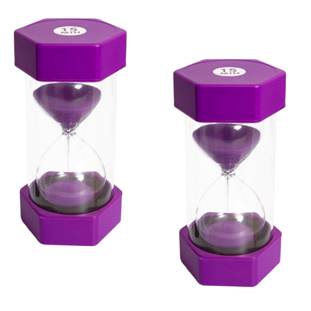 15 Minute Large Sand Timer Pack x 2 | Educational Equipment Supplies