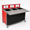 Excel 3 Bin Waste Food Clearing Trolley