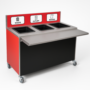 Excel 3 Bin Waste Food Clearing Trolley