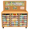 Tss 18 Shallow Tray Storage Unit With Cork Board 18 Shallow Tray TSS Unit | School tray Storage With Cork Board | www.ee-supplies.co.uk