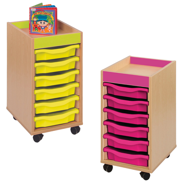 Bubblegum Tray Storage Unit - 6 x Trays