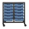 Titan 12 x F1 Tray Mobile Trolley Storage Unit