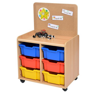 Tss 6 Deep Tray Storage Unit With Cork Board