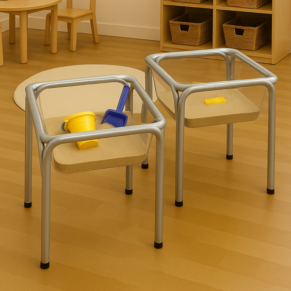 Titchy Tubs Mini Sand & Water Trays & Stands - Clear x 2