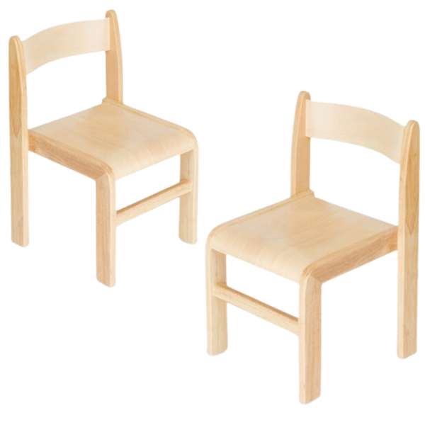 Tuf Class™ Wooden Natural Chairs x 2