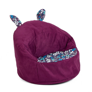 Plum Beany Chair - Flowers