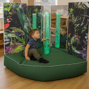 Rainforest Bubble Tube Corner Sensory Bean Bag Set