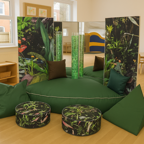 Rainforest Bubble Tube Nurture Corner Sensory Bean Bag Set