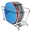 6 x Gopak Round Lightweight Folding Table + Storage Trolley Bundle