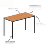 Titan Welded Frame Classroom Table 1100 x 550mm